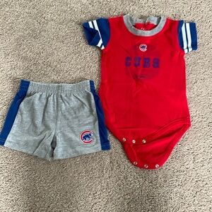 24 month Chicago Cubs Outfit with bodysuit / onsie and shorts